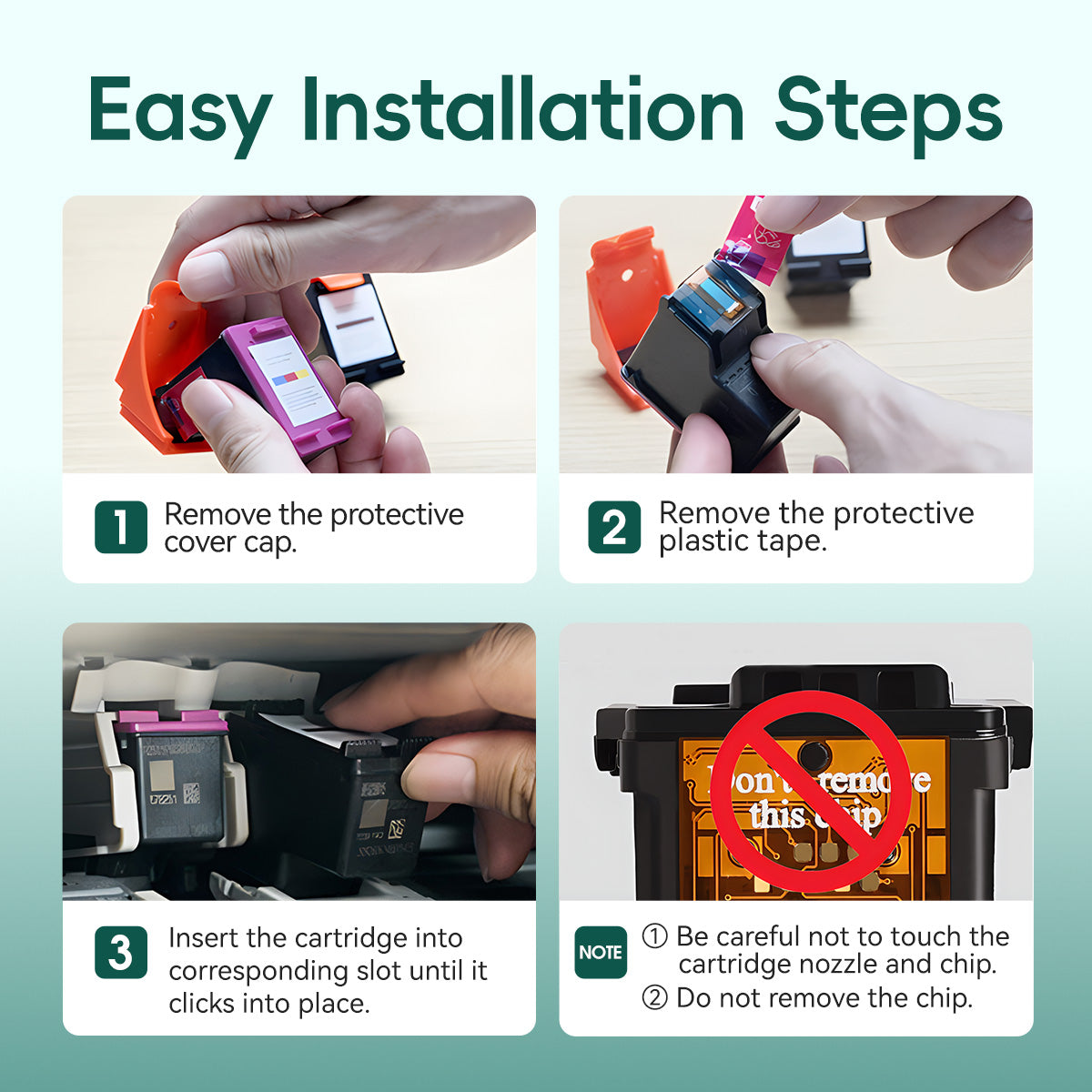 65 Ink Cartridges Compatible for HP 65 Black/Tri-color Ink Cartridges (2 Pack)