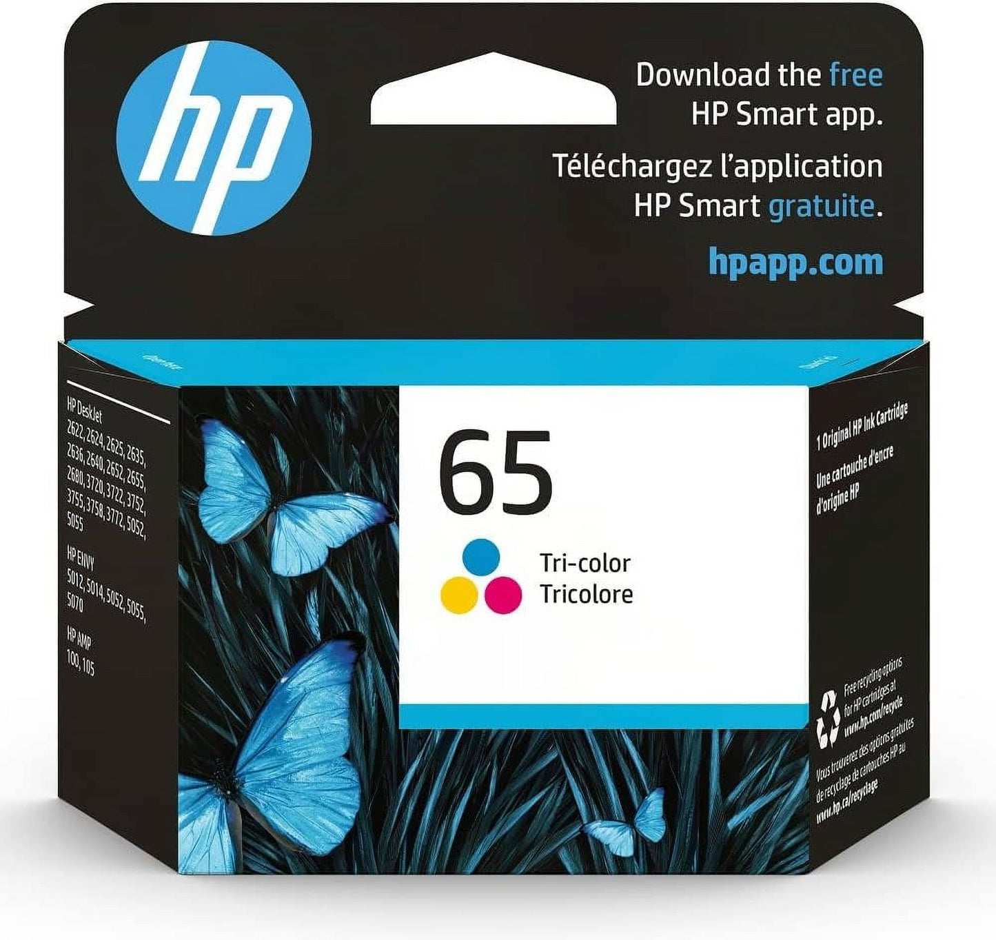 65 Tri-color Ink Cartridge for HP 65 65XL Ink Cartridge, (1 Pack)