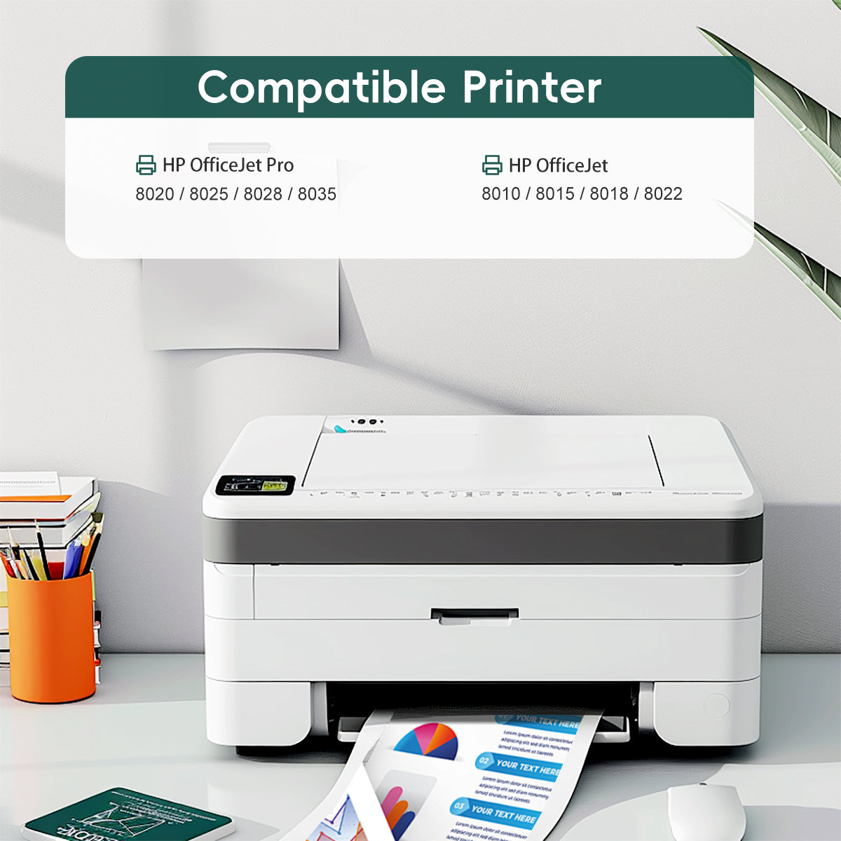 910 Ink Cartridge Compatible for HP 910 910XL Ink Cartridges (Cyan Magenta Yellow Black), 4 Pack